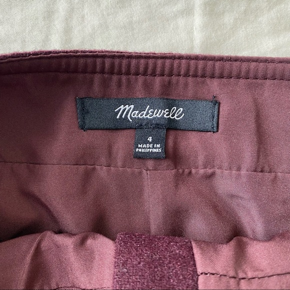 Madewell Maroon Fireside Mini Skirt (size 4) - Picture 3 of 10
